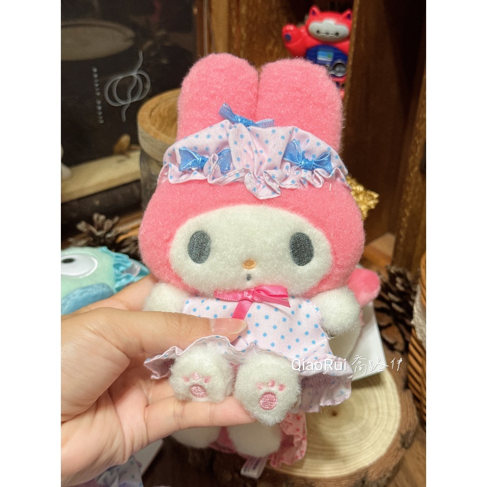 現貨 日本 Sanrio 三麗鷗 點點 絲帶睡帽 睡衣 娃娃吊飾 kitty 美樂蒂 庫洛米 大耳狗 漢頓-規格圖7
