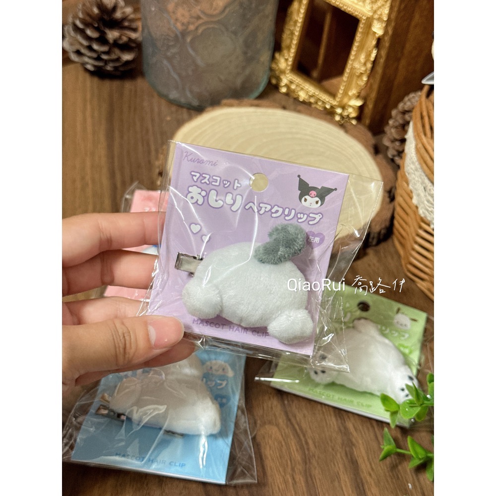 現貨 日本 Sanrio 三麗鷗 屁屁髮夾 瀏海夾 KITTY 大耳狗 庫洛米 漢頓 帕恰狗-規格圖6