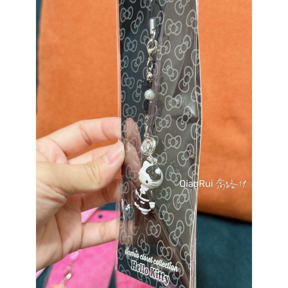 現貨 日本 sanrio 三麗鷗 closet collection 長腿kitty 手機吊飾 黑皮 109 制服-細節圖2