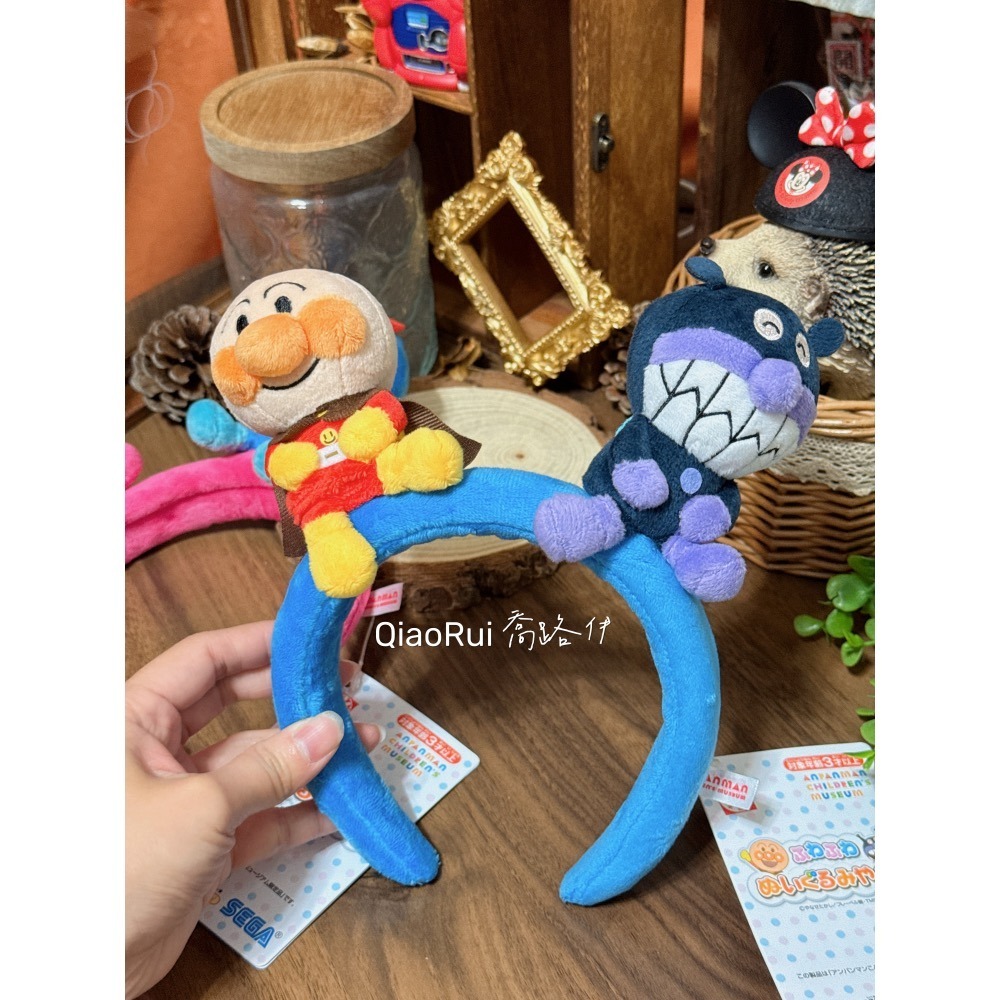 現貨 日本 橫濱限定 日本製 Anpanman 麵包超人博物館 髮箍 麵包超人 藍精靈 紅精靈 細菌人-細節圖2