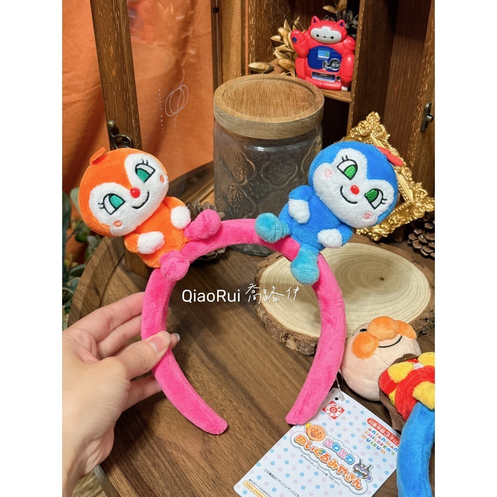 現貨 日本 橫濱限定 日本製 Anpanman 麵包超人博物館 髮箍 麵包超人 藍精靈 紅精靈 細菌人-細節圖3