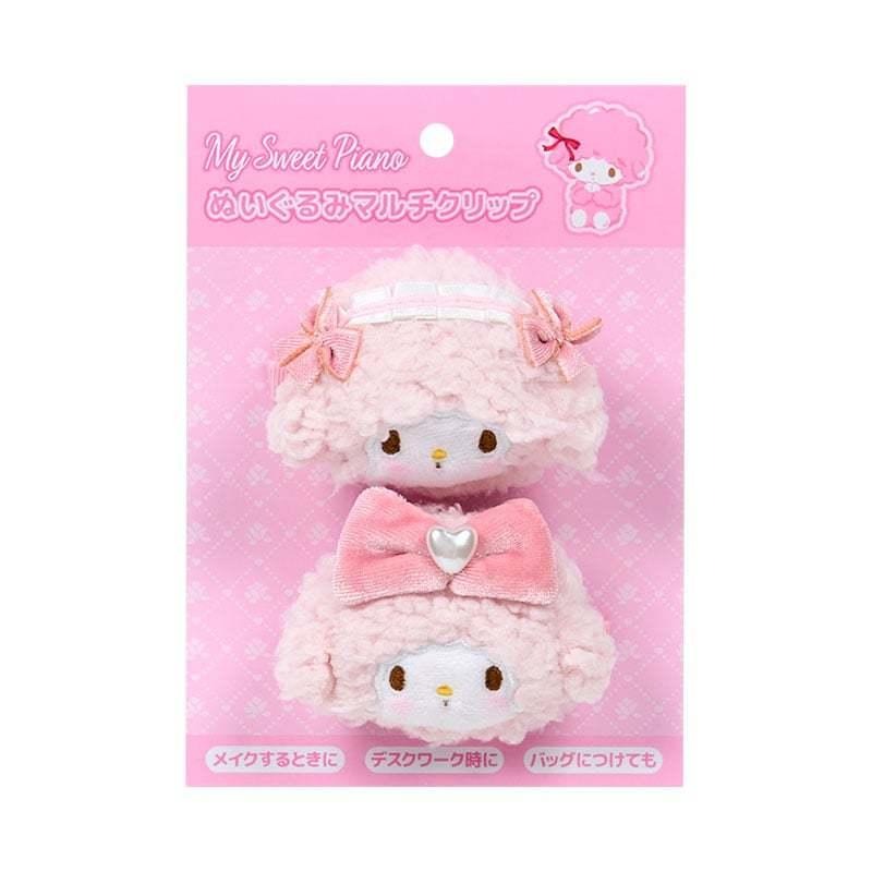 現貨 日本 sanrio 三麗鷗 彼安諾 小羊 絨毛 立體 髮夾 瀏海夾 一對裝-細節圖3