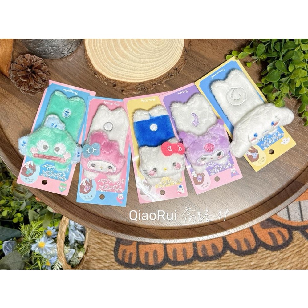 現貨 日本 sanrio 三麗鷗 絨毛 立體 趴姿 瀏海夾 髮夾 邊夾 包包裝飾 kitty 美樂蒂 大耳狗 漢頓-細節圖2