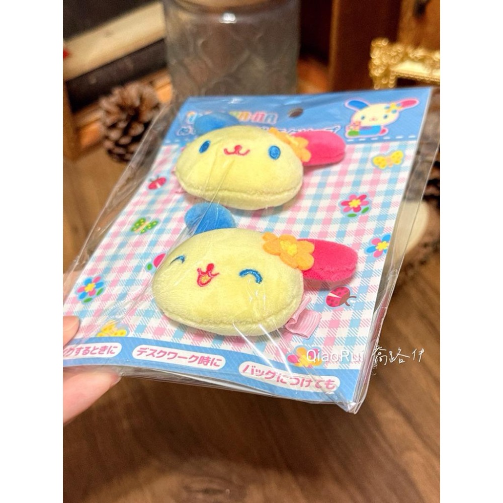 現貨 日本 sanrio 三麗鷗 花小兔 立體 大頭 絨毛 髮夾 瀏海夾 裝飾夾-細節圖2