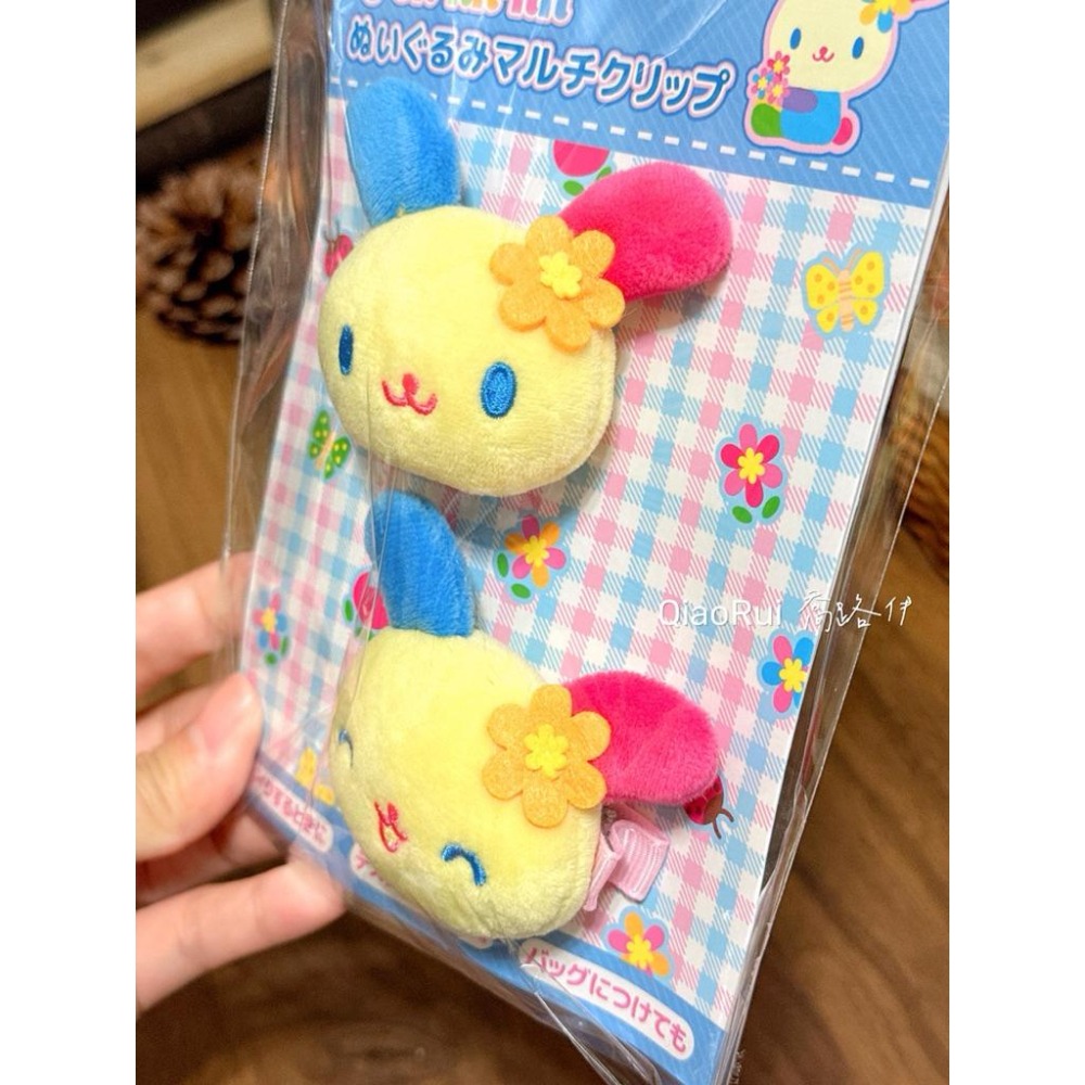 現貨 日本 sanrio 三麗鷗 花小兔 立體 大頭 絨毛 髮夾 瀏海夾 裝飾夾-細節圖3