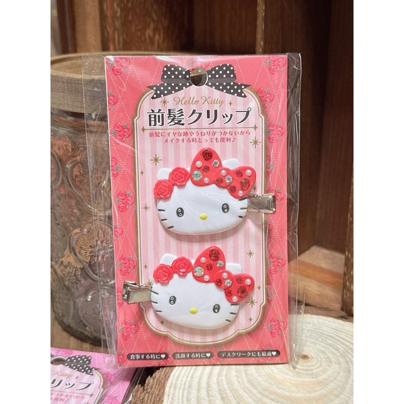 現貨 日本 三麗鷗 Santio 髮夾 瀏海夾 水鑽髮夾 閃亮 kitty 庫洛米 美樂蒂 大耳狗-細節圖3