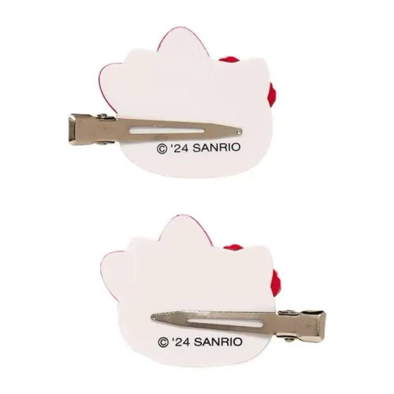 現貨 日本 三麗鷗 Santio 髮夾 瀏海夾 水鑽髮夾 閃亮 kitty 庫洛米 美樂蒂 大耳狗-細節圖7
