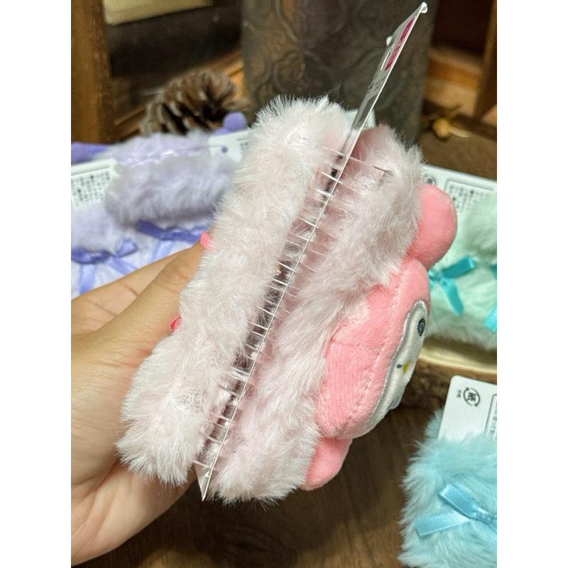 現貨 日本 Sanrio 三麗鷗 絨毛 造型髮夾 鯊魚夾 大抓夾 美樂蒂 漢頓 庫洛米 大耳狗-細節圖7