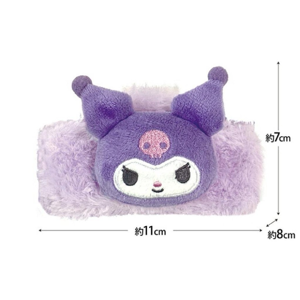 現貨 日本 Sanrio 三麗鷗 絨毛 造型髮夾 鯊魚夾 大抓夾 美樂蒂 漢頓 庫洛米 大耳狗-細節圖8
