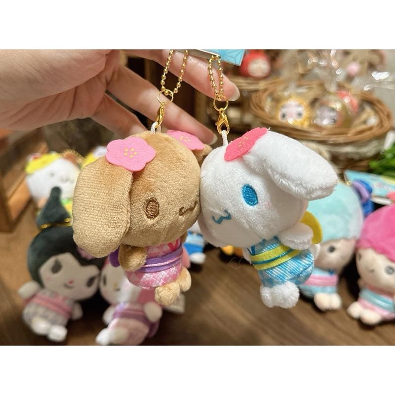 現貨 日本 Sanrio San-X 三麗鷗 和服 美樂蒂 庫洛米 大耳狗 帕恰狗 布丁狗 雙子星 磁吸 娃娃吊飾-細節圖3