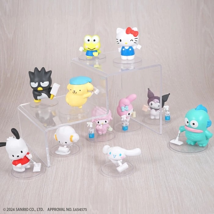 現貨 日本 sanrio 三麗鷗 F-toys 激落君 海綿 打掃公仔 抽抽樂 確認款 kitty 美樂蒂 大耳狗-細節圖2