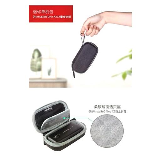Insta 360 X3收納包保護鏡袋套 ONE X2 X3 迷你單機戶外便攜盒保護配件-細節圖2