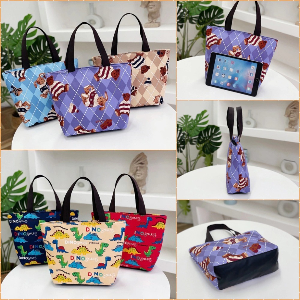 水餃包 手提包 輕量 現貨 防潑水尼龍 實拍 小包大容量 手提袋 媽媽包 短柄 印花尼龍包 小方包．多色-細節圖7