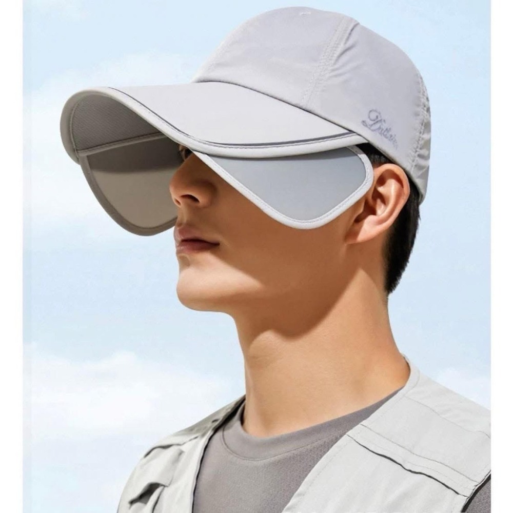 抗UV棒球帽.春夏防曬 輕薄透氣 寬沿 抗UV遮陽帽男女適用-細節圖3