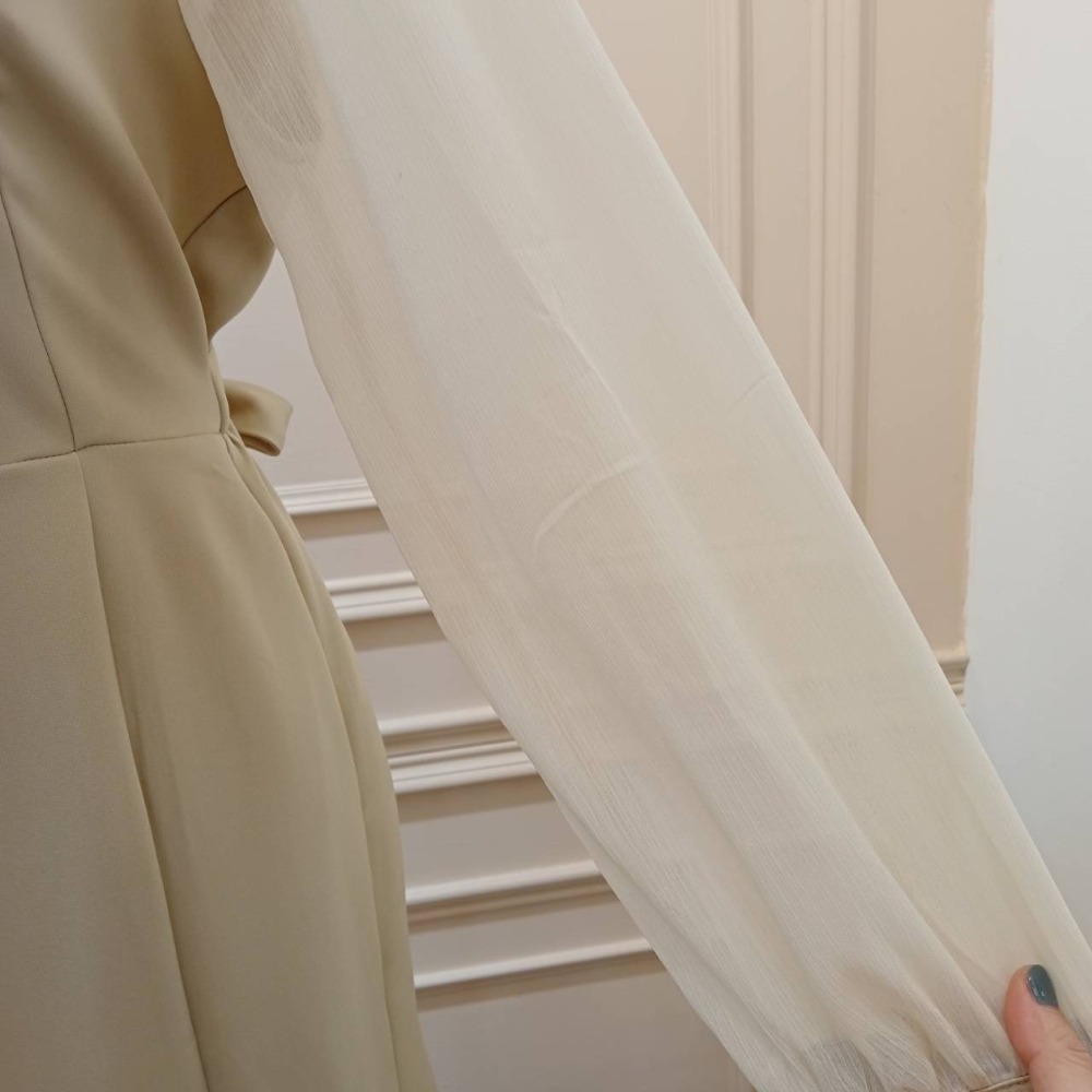 [H lovely]復古唯美 巴洛克風 洋裝-現貨(後鬆緊)收腰顯瘦-細節圖2