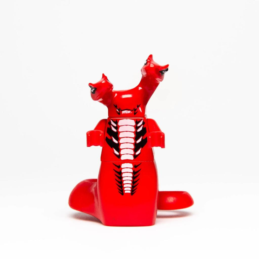 LEGO 樂高 絕版 紅蛇王 9445 旋風忍者 幻影忍者 紅頭稀有白背紋 紅蛇怪 含蛇仗-細節圖2