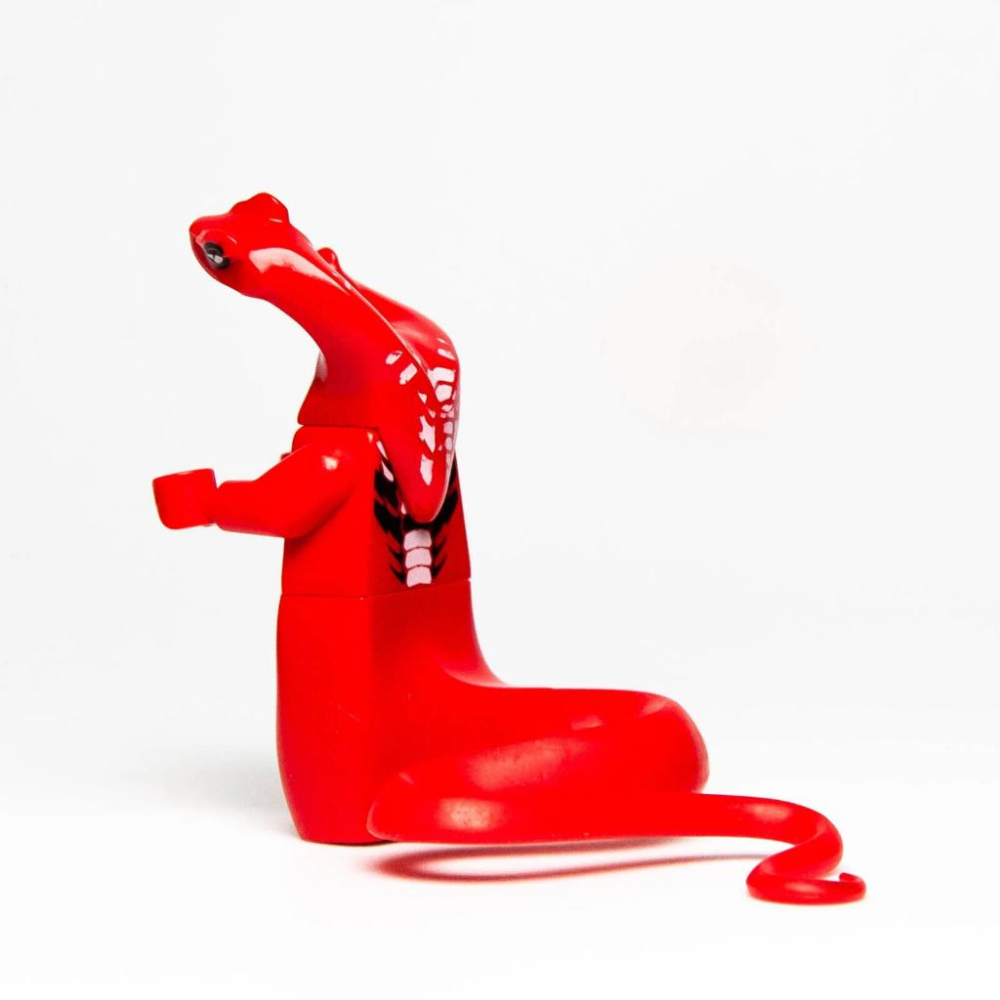 LEGO 樂高 絕版 紅蛇王 9445 旋風忍者 幻影忍者 紅頭稀有白背紋 紅蛇怪 含蛇仗-細節圖4