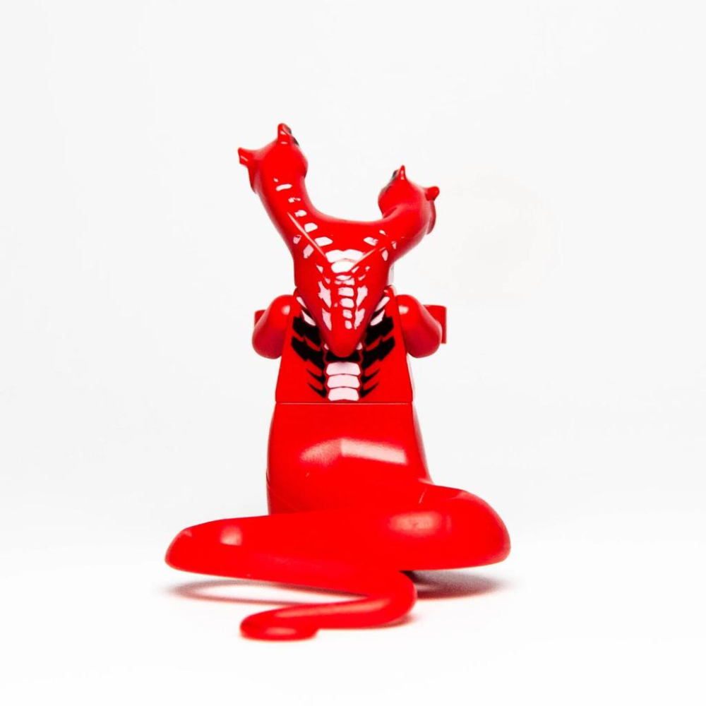 LEGO 樂高 絕版 紅蛇王 9445 旋風忍者 幻影忍者 紅頭稀有白背紋 紅蛇怪 含蛇仗-細節圖5