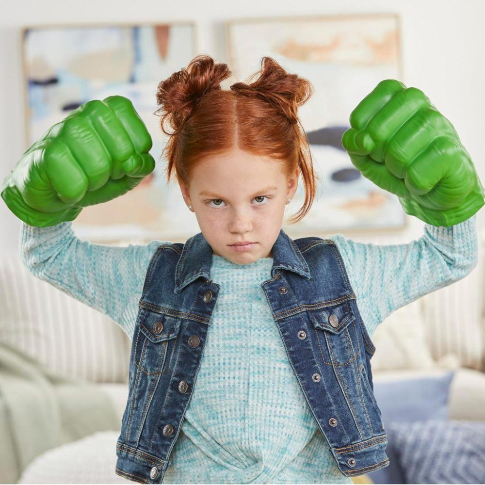孩之寶 正版 全新未拆 綠巨人 浩克 拳頭 拳套 復仇者聯盟 美國迪士尼 Marvel Hulk手套 萬聖節 兒童 玩具-細節圖5