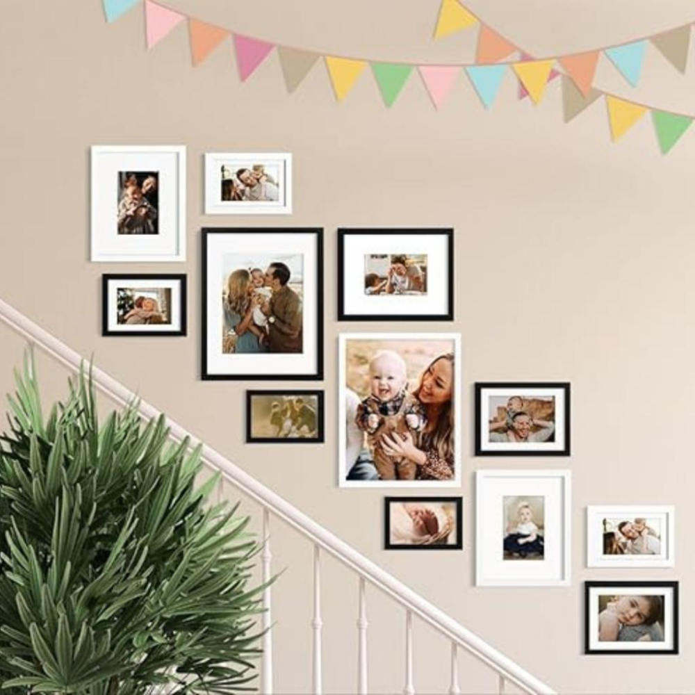 A4 相框 黑色相框 附有機玻璃 適用於無墊 A4 的複合木質相框 適用於桌面和壁掛-細節圖6