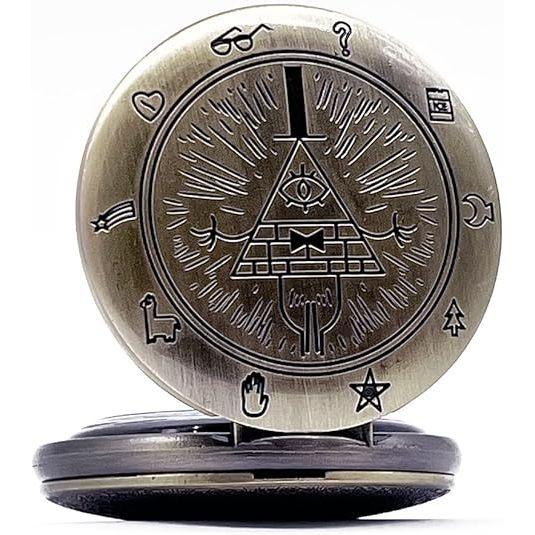 比爾之書 神秘小鎮大冒險 復古石英懷錶 經典手錶 阿拉伯數字秤 附鍊條 重力瀑布 迪士尼 生日禮物-細節圖3