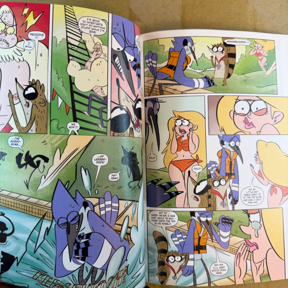 天兵公園 現貨 漫畫 Regular Show Hydration 補水大作戰 鳥哥 阿天 日常工作 水災篇 英文原版-細節圖3