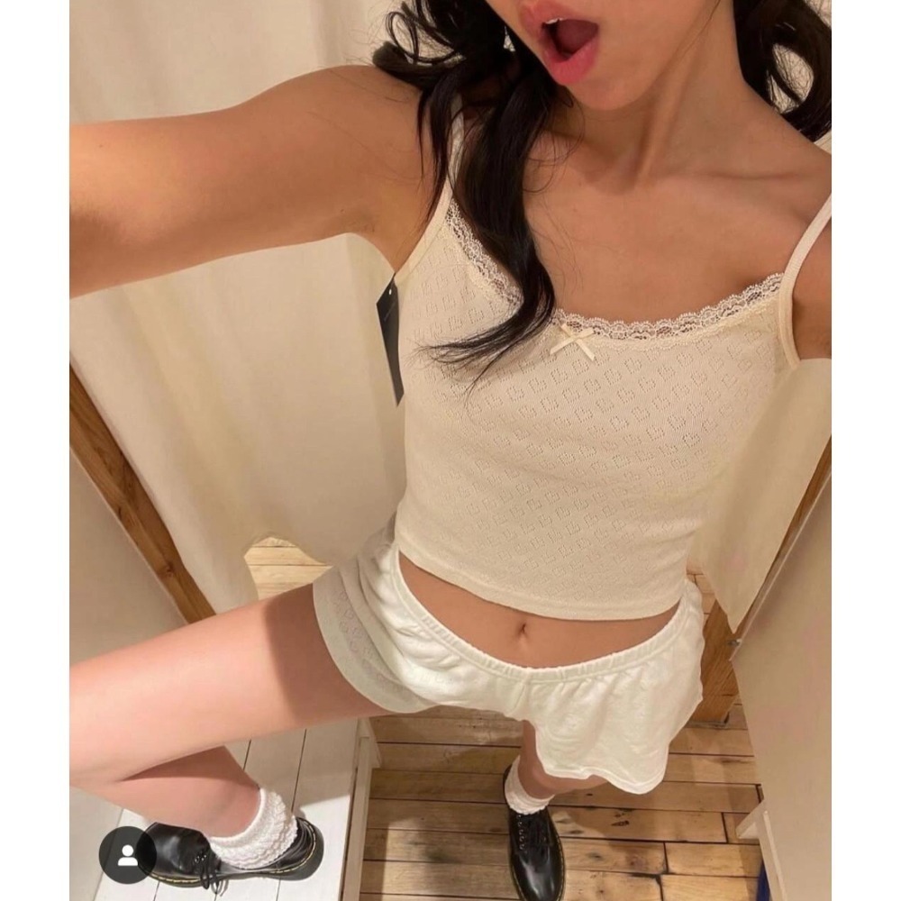 【BM】Skylar Lace Eyelet Tank 愛心蕾絲小吊帶-細節圖3