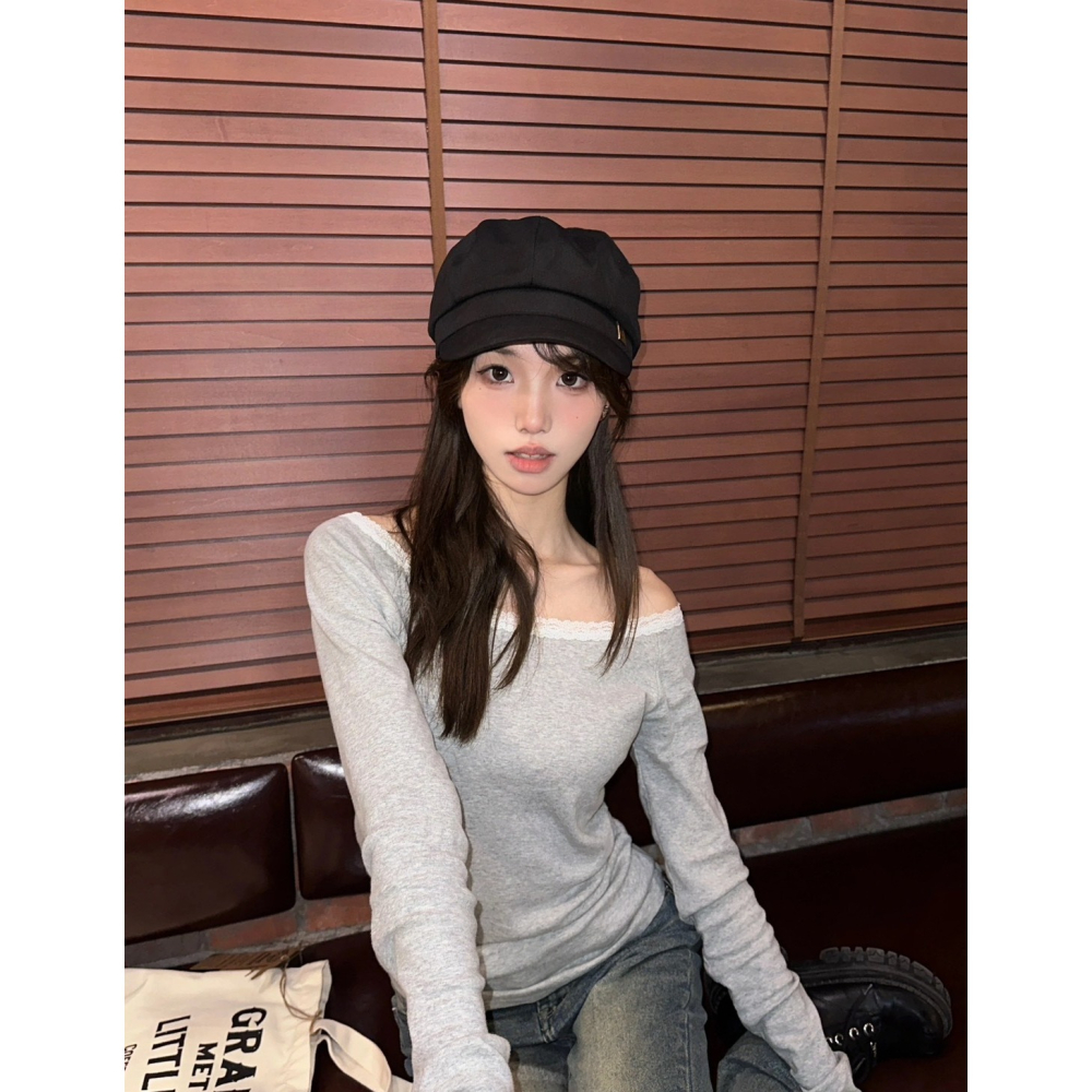 【BM】Larissa Top 蕾絲平口長袖-細節圖2