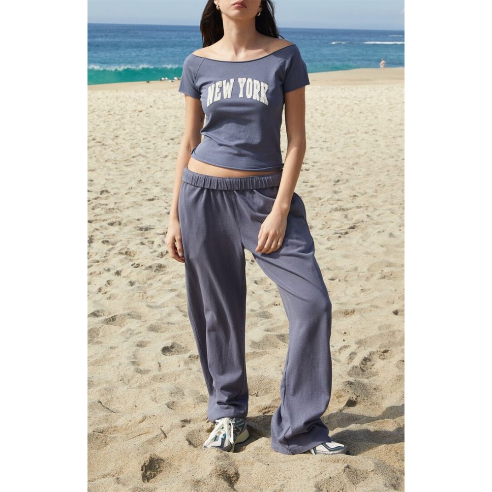 【BM】Bonnie New York Top 美式斜肩紐約短袖-細節圖2