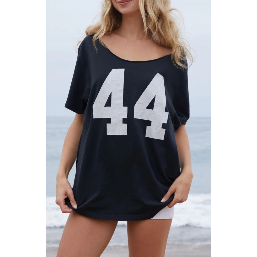 【BM】Off-The-Shoulder Top 多款* 美式數字斜肩平口短袖-規格圖1