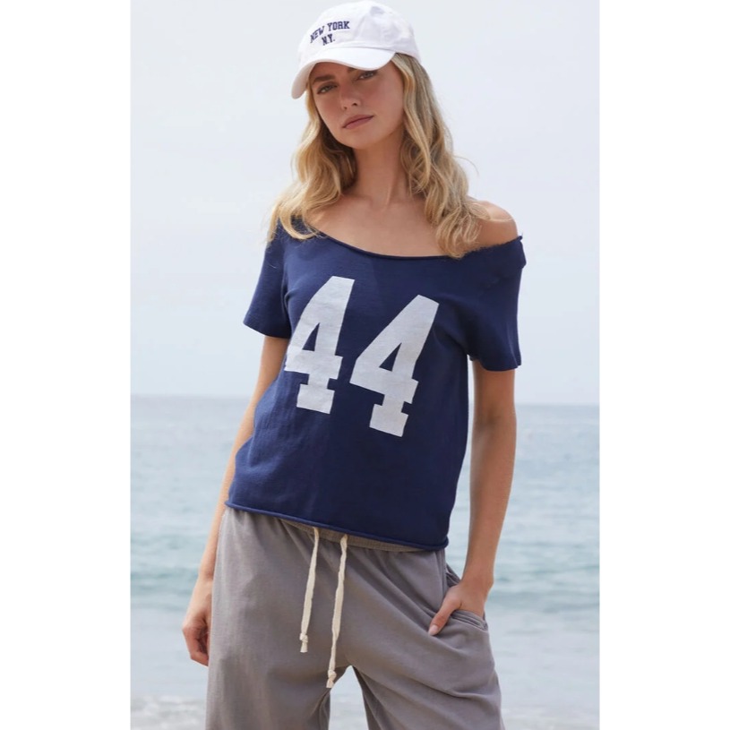 【BM】Off-The-Shoulder Top 多款* 美式數字斜肩平口短袖-規格圖1