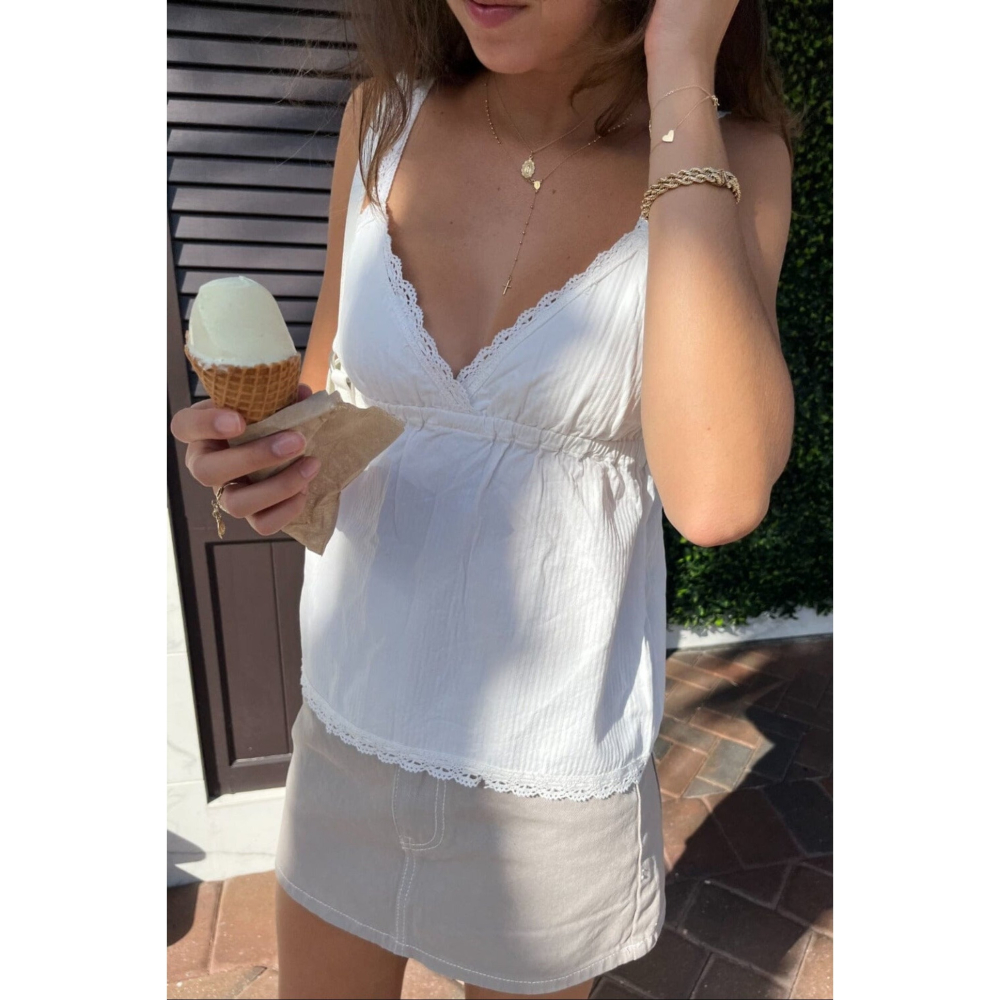 【BM】Edith Lace Tank 蕾絲可愛babydoll吊帶-細節圖2