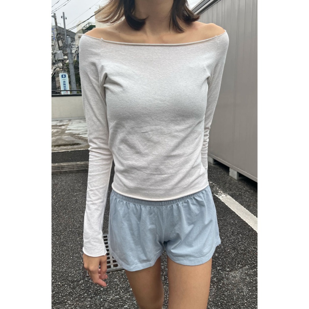 【BM】Bonnie Top 美式平口簡約短版長袖-規格圖5