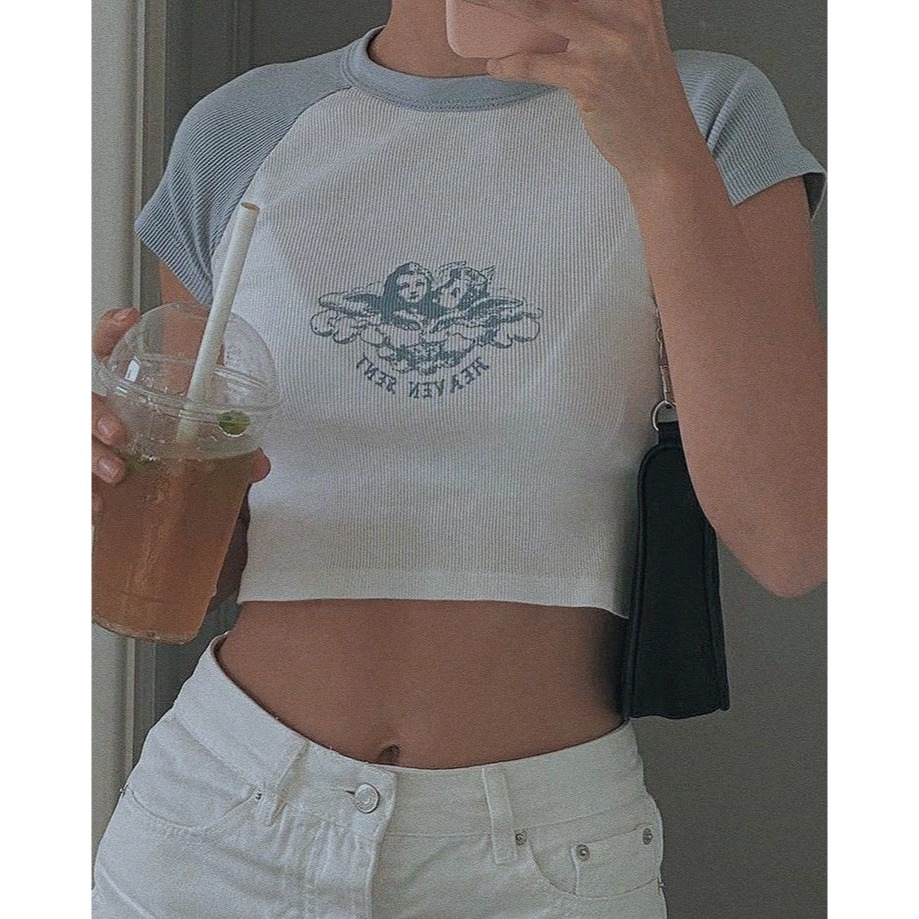 【BM】Bella Heaven Sent Top 經典小天使正肩短版短袖-細節圖3