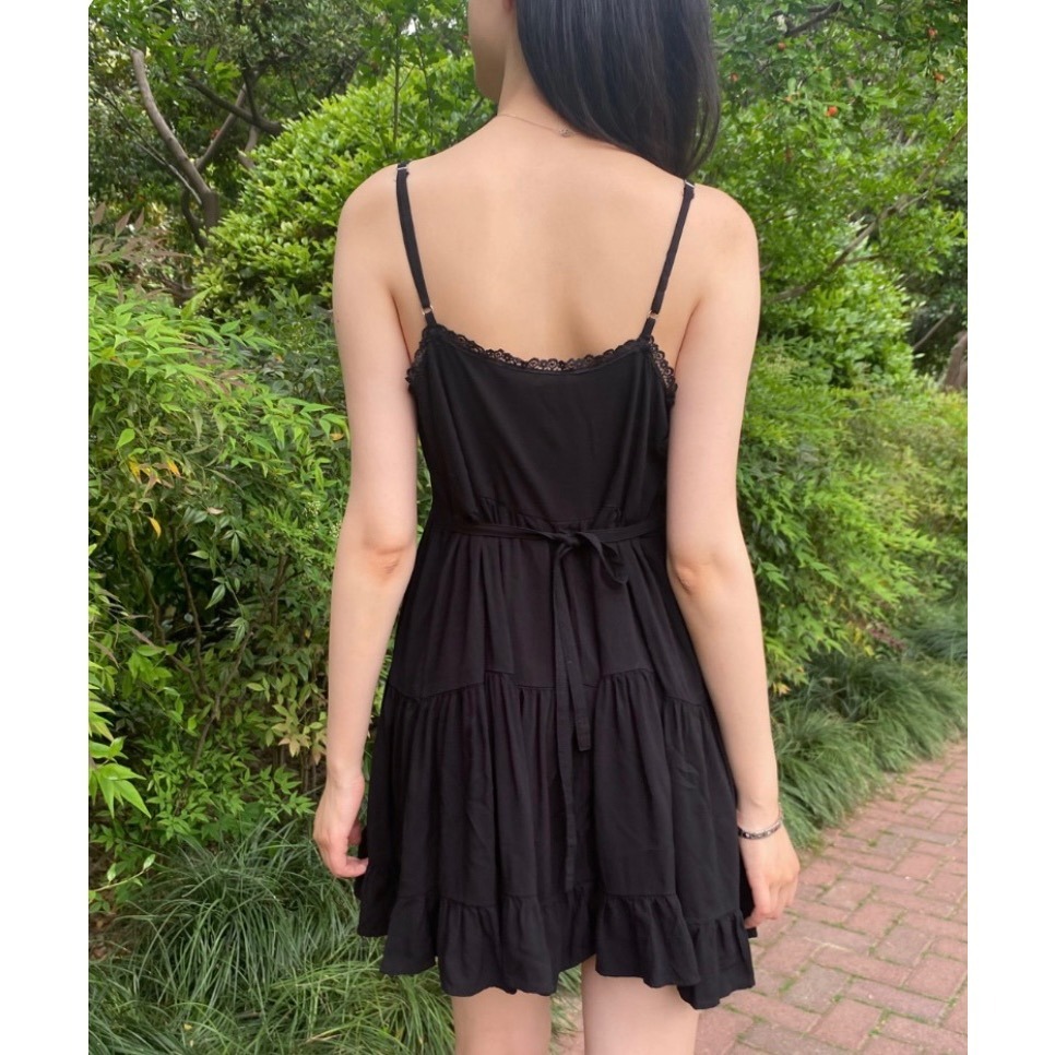 【BM】兩色* Tianna Dress 法式蕾絲綁帶連衣裙-細節圖4