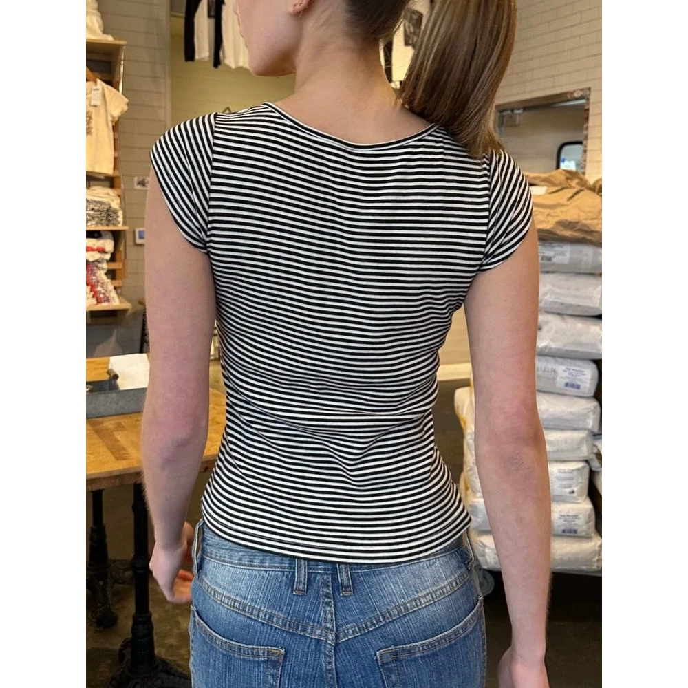 【BM】Ella Striped Top 條紋短袖上衣-細節圖3