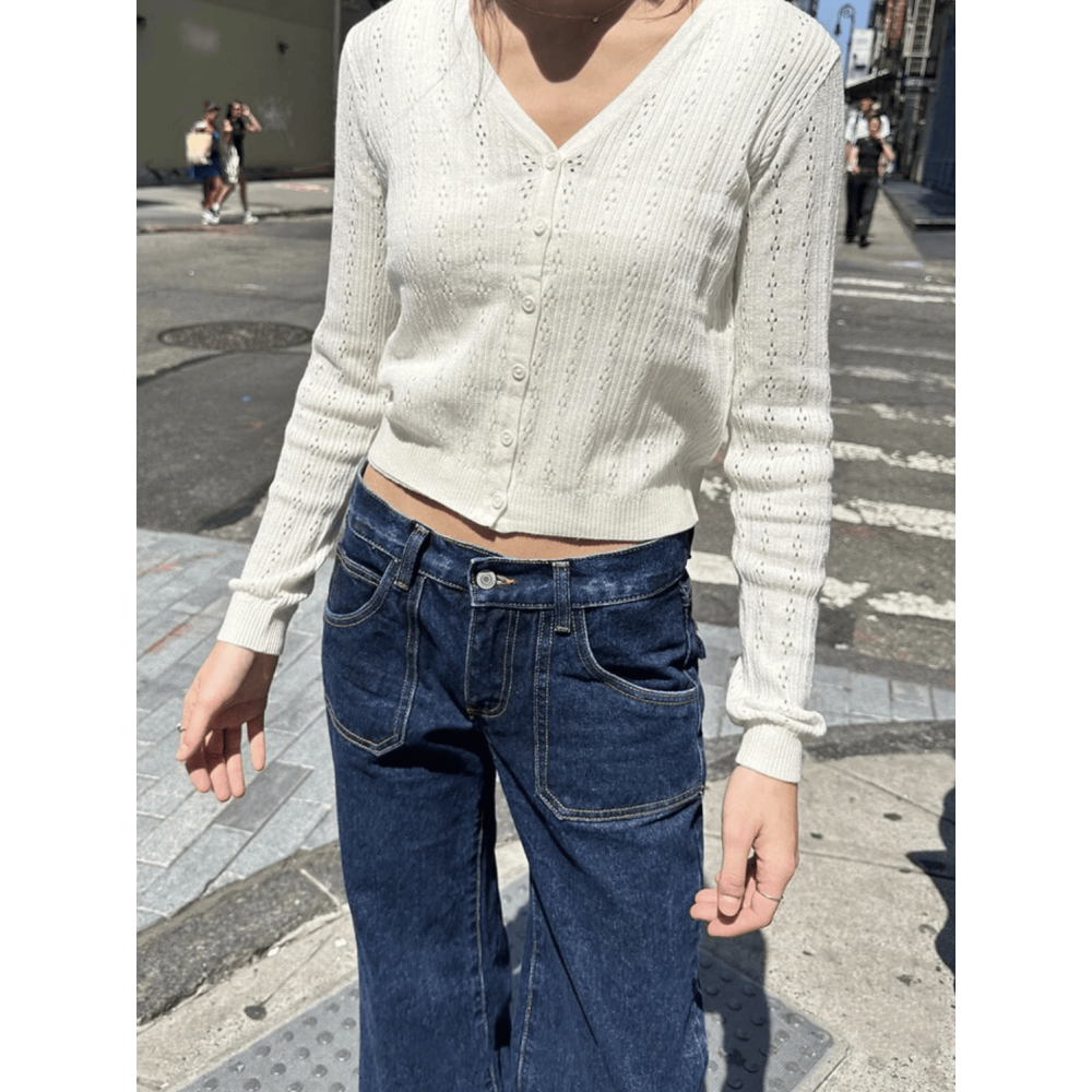 【BM】Shannon Sweater 薄款針織孔眼開衫-細節圖3