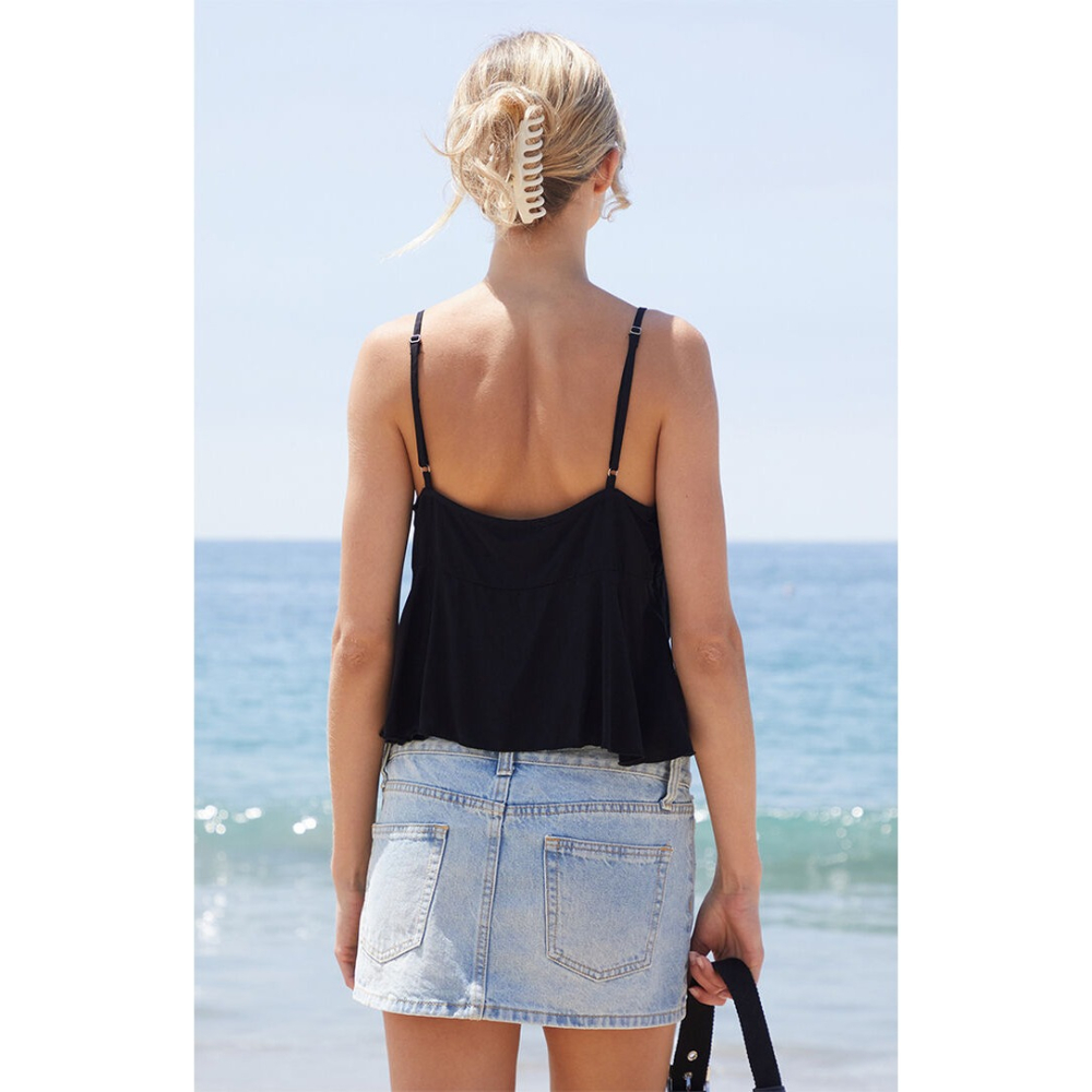 【BM】Tiffany Cropped Tank Top 細肩V領吊帶-細節圖4