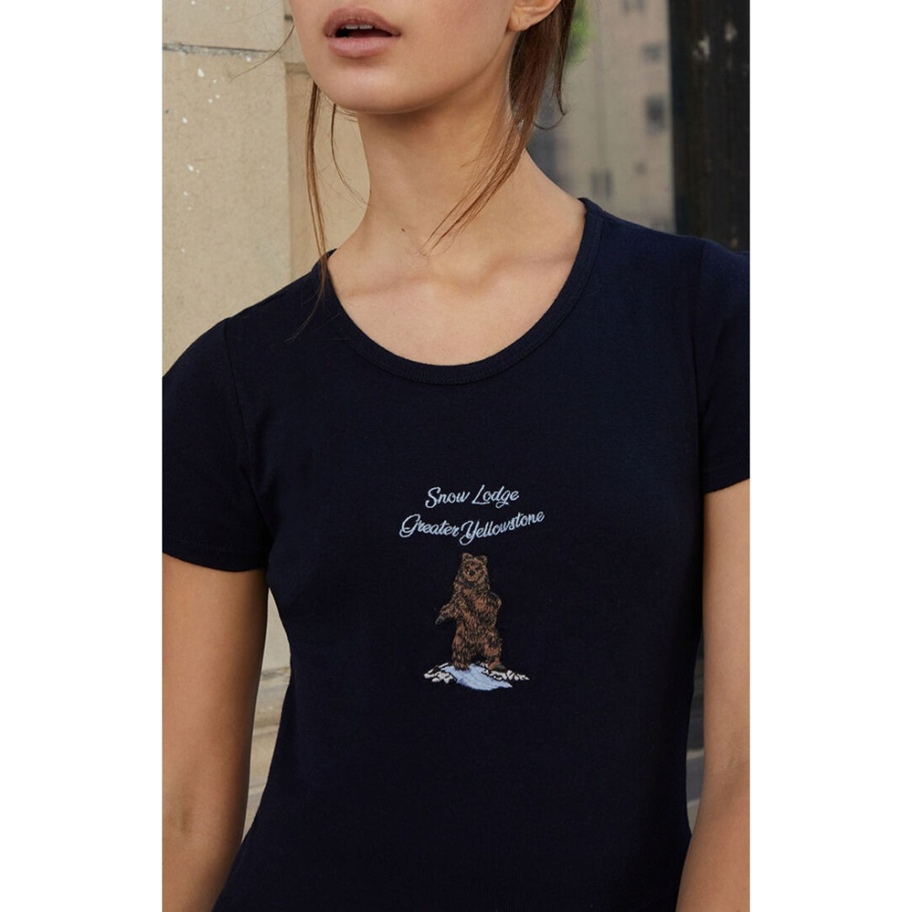 【BM】Yellowstone Lodge T-Shirt 經典小熊正肩短袖-細節圖3