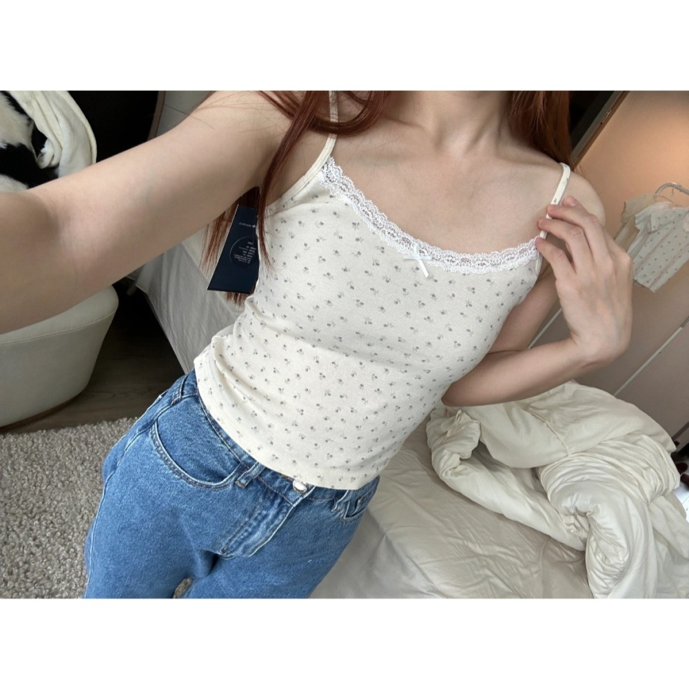 【BM】Skylar Floral Lace Tank 紫碎花蕾絲細肩吊帶-細節圖2