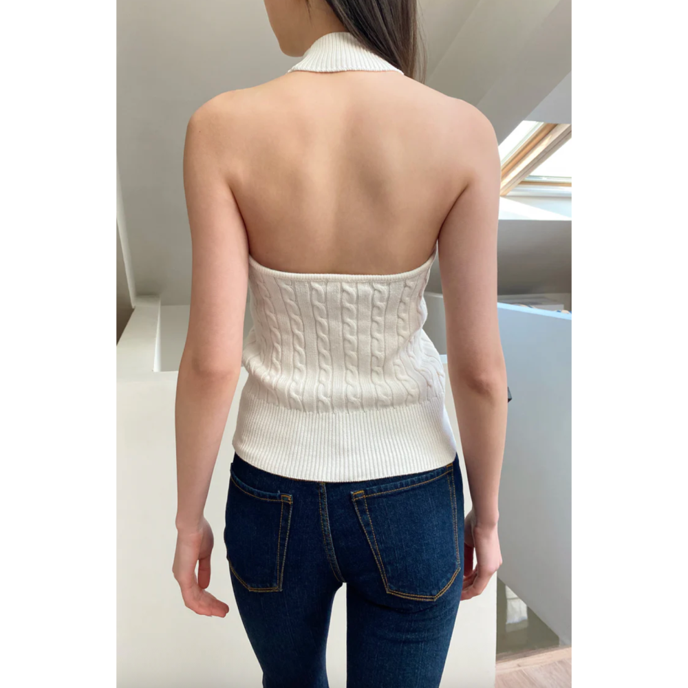 【BM】Kathleen Sweater 掛脖麻花針織背心-細節圖3