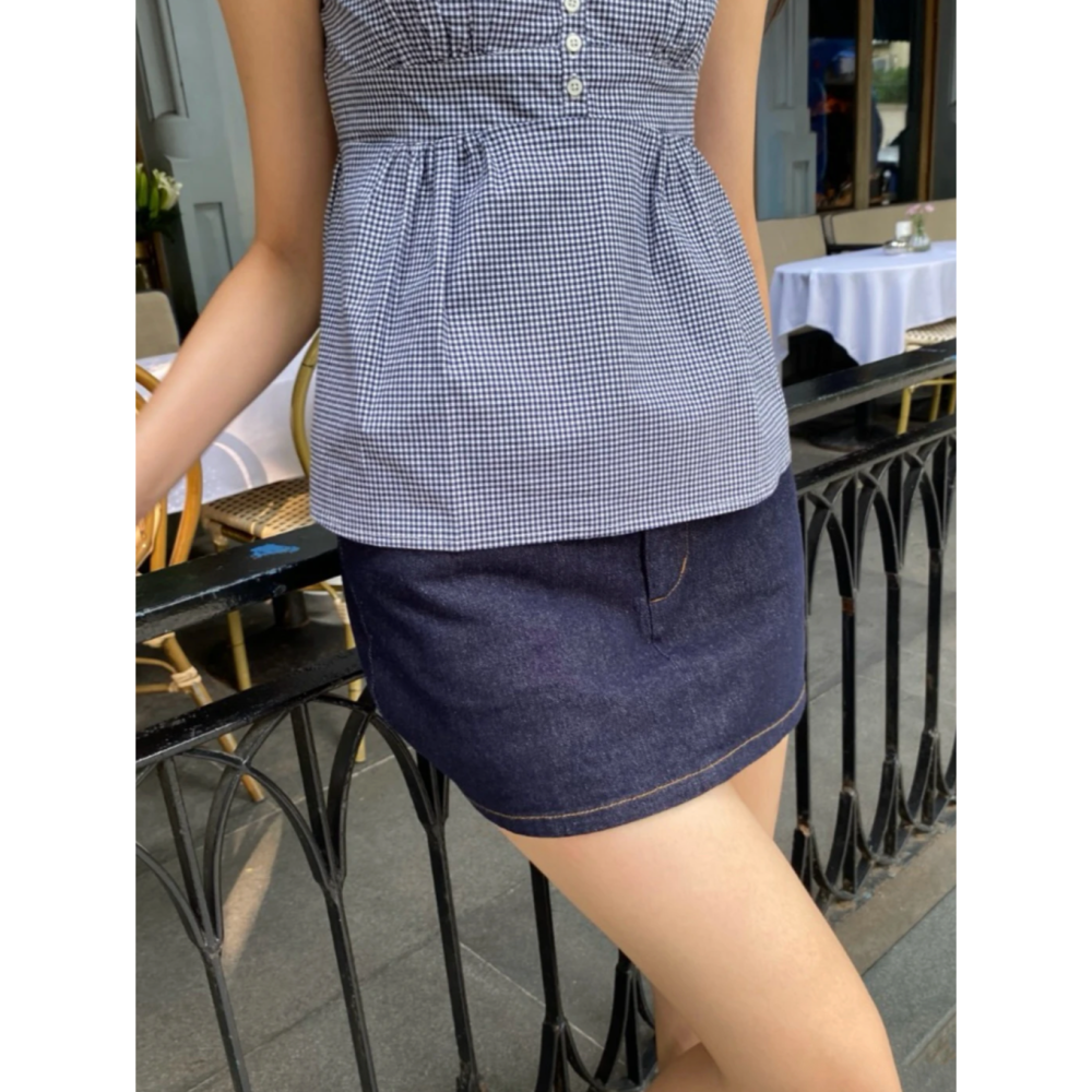 【BM】Julie Denim Skirt 美式低腰牛仔短裙-細節圖3