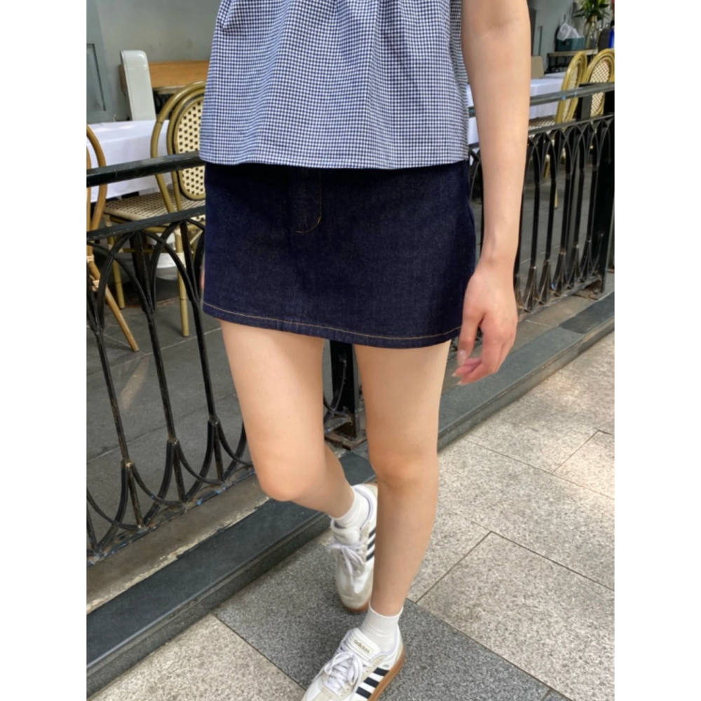 【BM】Julie Denim Skirt 美式低腰牛仔短裙-細節圖4