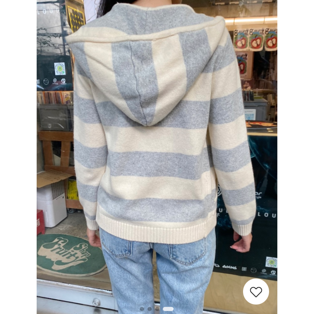 【BM】Alana Wool Stripe Zip Up Sweater 條紋針織外套-細節圖3