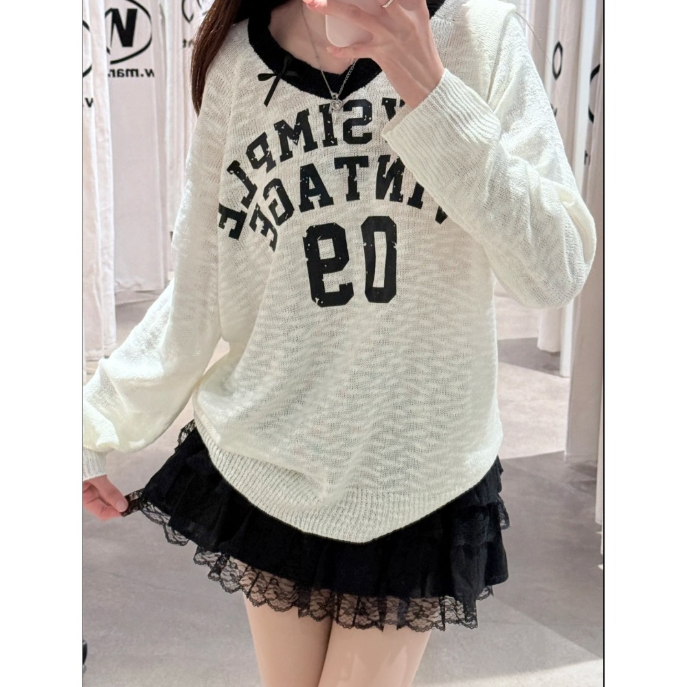 【WM】蝴蝶結V領芭蕾球衣上衣-細節圖3