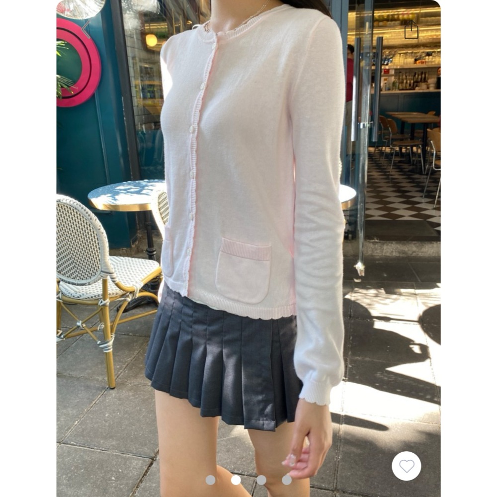 【BM】Zoe Cardigan 多色* 花邊小口袋棉開衫-細節圖5