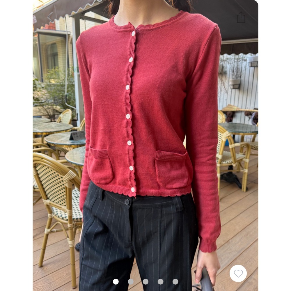 【BM】Zoe Cardigan 多色* 花邊小口袋棉開衫-規格圖6