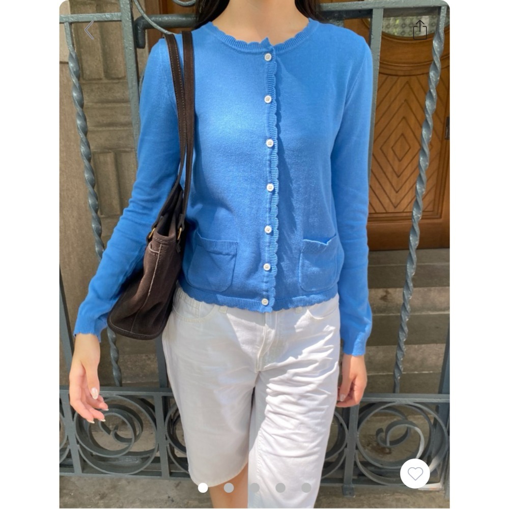 【BM】Zoe Cardigan 多色* 花邊小口袋棉開衫-規格圖6