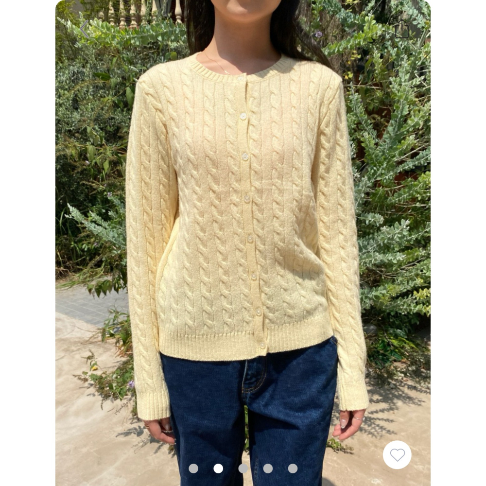 【BM】Nikki Sweater 兩色* 麻花圓領針織毛衣開衫-細節圖3