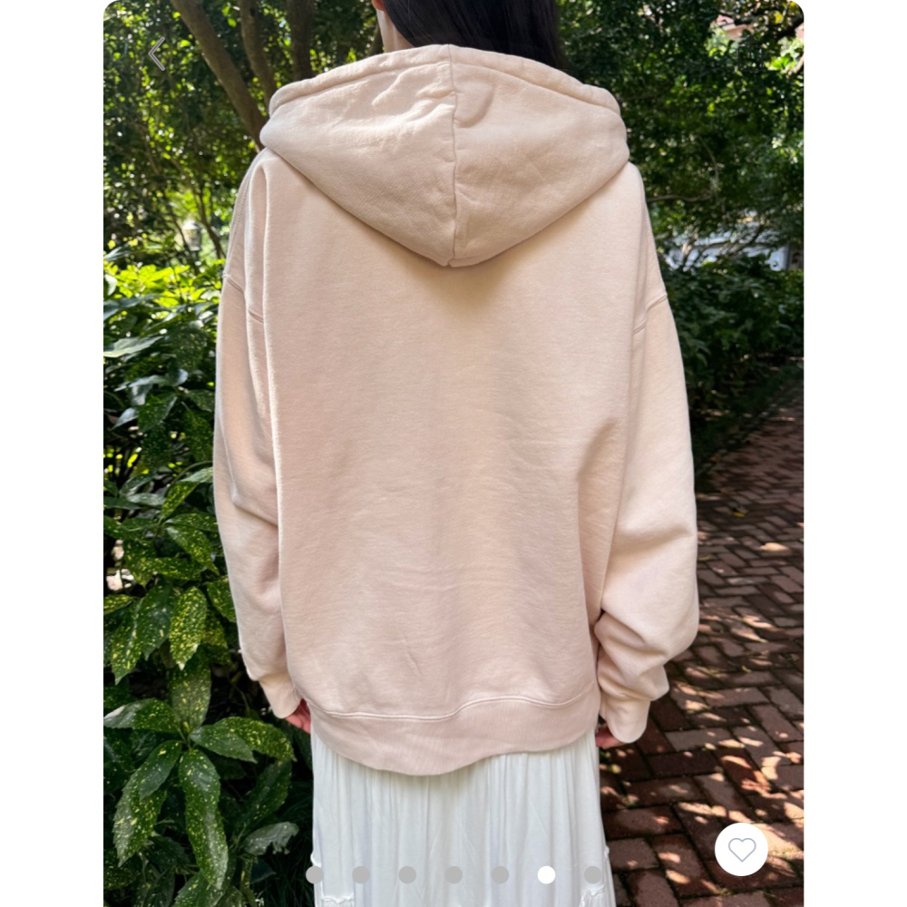 【BM】Christy Hoodies 杏粉美式連帽大外套-細節圖4